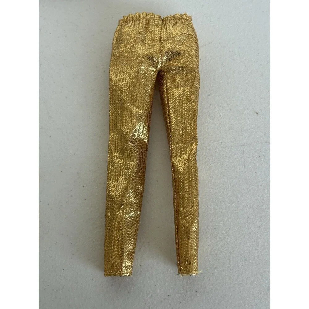 Vintage 1980 Golden Dream Barbie #1874 Gold Pants Sheer Cape Outfit 2 Pc
